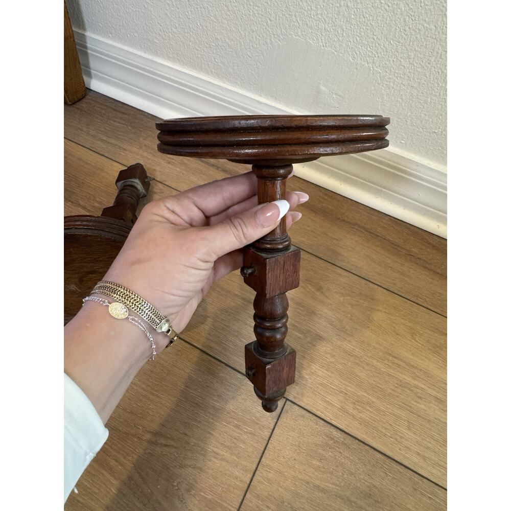 Pair Architectural Salvage Wood Corbels Spindle Turned Victorian Pieces Shelf - Picture 5 of 14